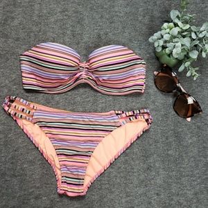 Victoria's Secret Striped Bikini 32C / Small